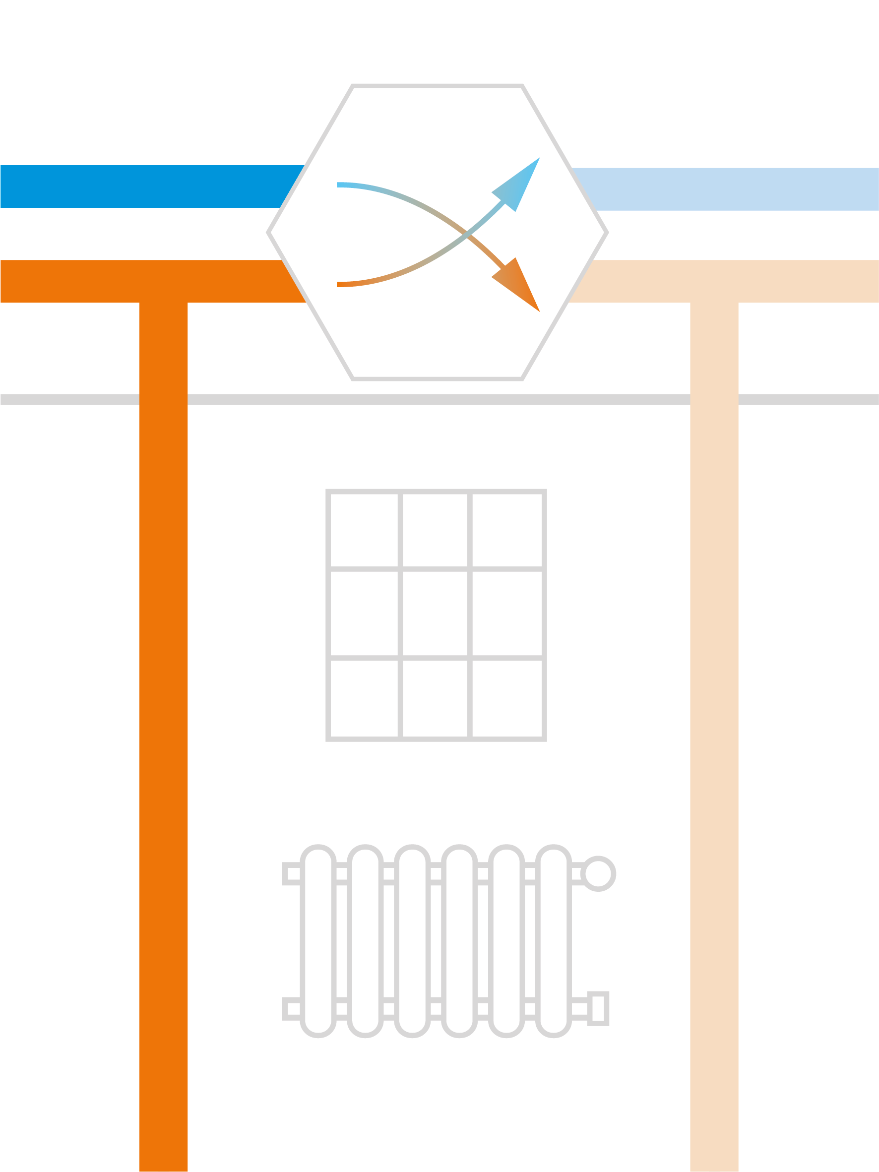 Illustration af varmegenvindingssystem til ventilation